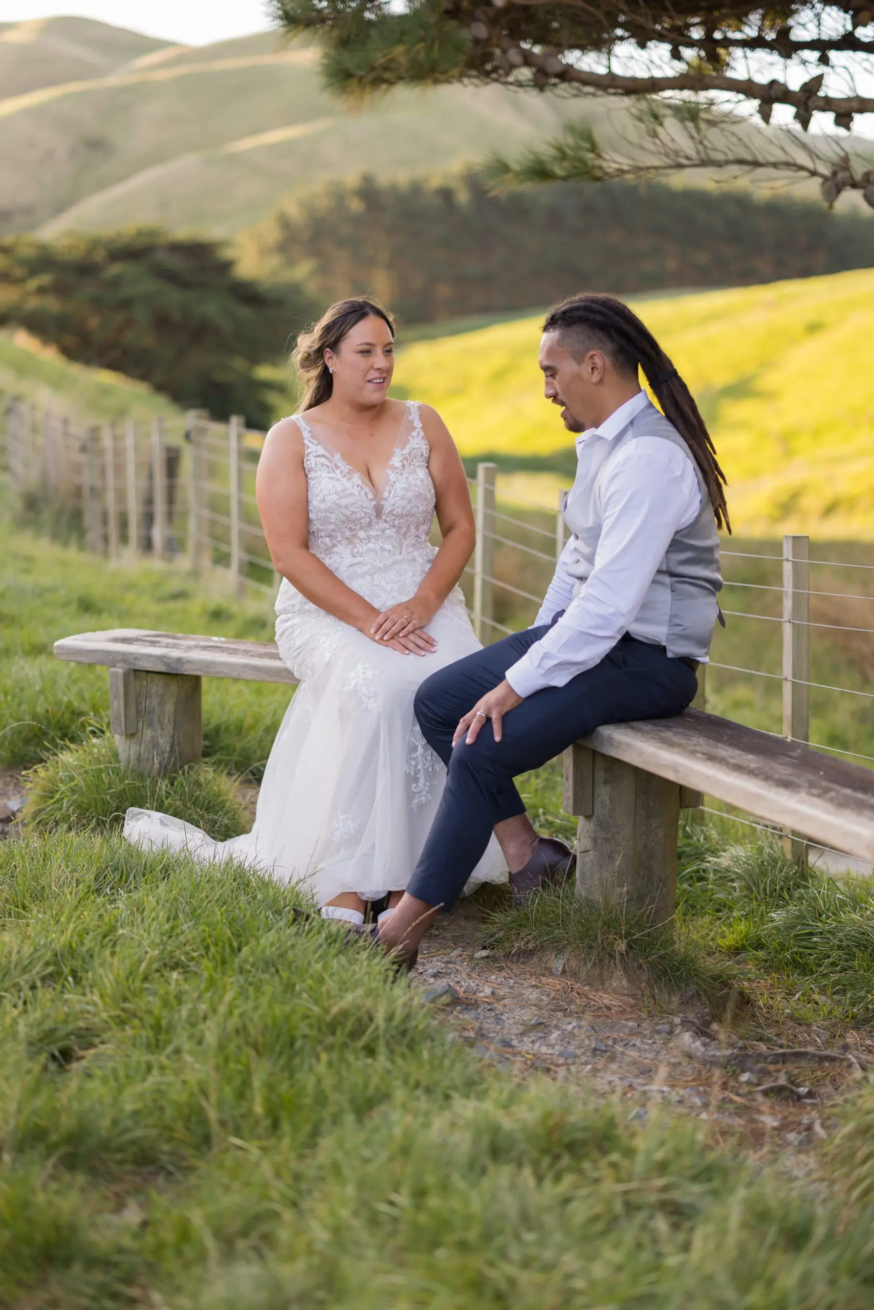 Wedding guests during a Wellington outdoor ceremony