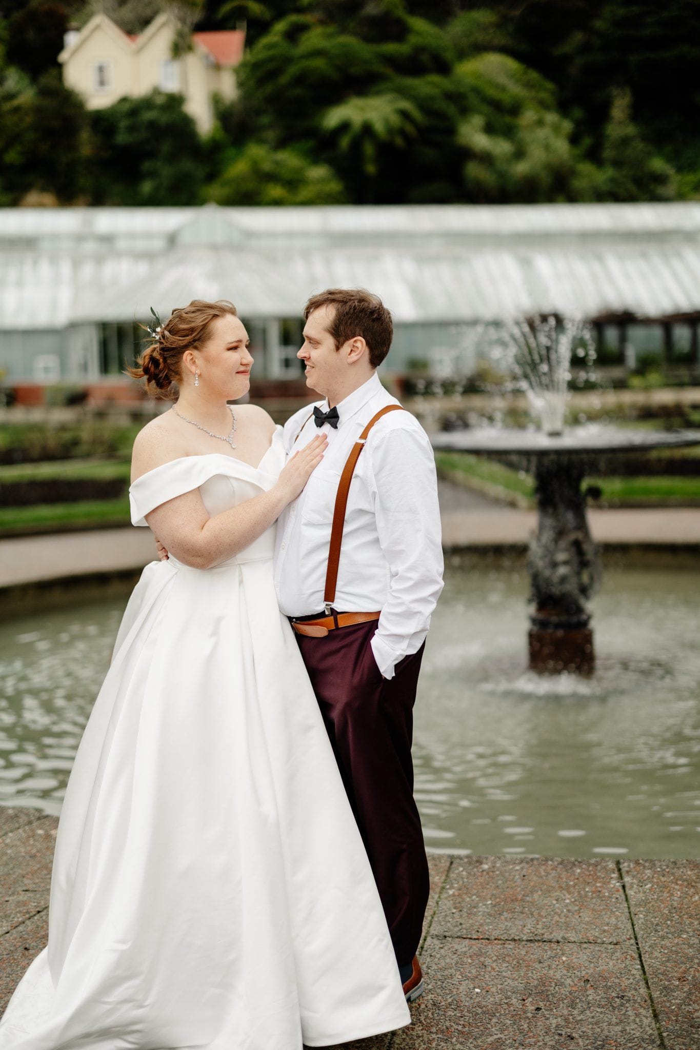 Couple during their Wellington wedding day